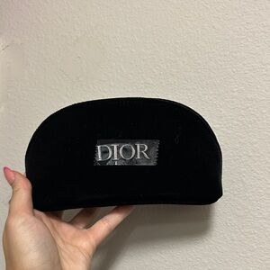 Dior Black Velvet Cosmetic Bag- New